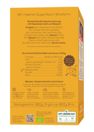 Glutenvrij kastanjebrood bakmix sesam