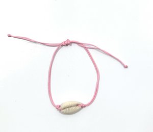 Cowry bracelet pink