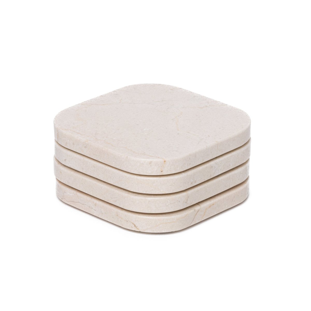 Podkładka marmurkowa - organiczna - beżowa, zestaw 4 sztuk - 10x10x1cm