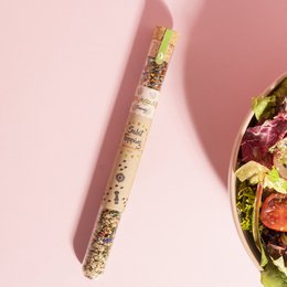 Salad topping, a blend of dried herbs and spices, including oregano, basil, and garlic, for adding flavor to salads.
