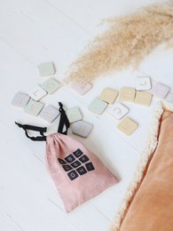Colorful alphabet, wooden blocks, learning toy