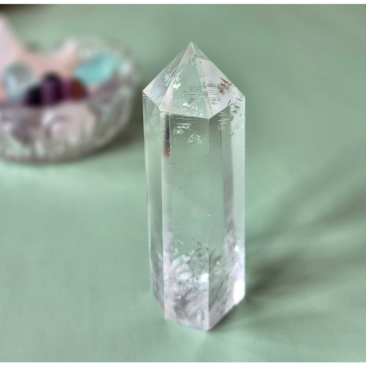 A+ Clear Quality Gemstone Rock Crystal Tower / Obelisk (Clear Quartz Tower)