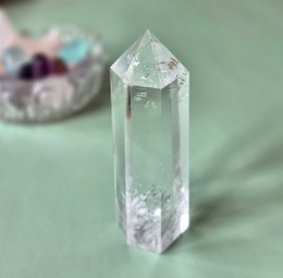 A+ Clear Quality Gemstone Rock Crystal Tower / Obelisk (Clear Quartz Tower)