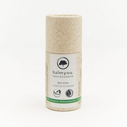 balmyou Deo Stick Cypress Rosemary (50 g): håndlavet, græspapirrør, vegansk, frisk duft