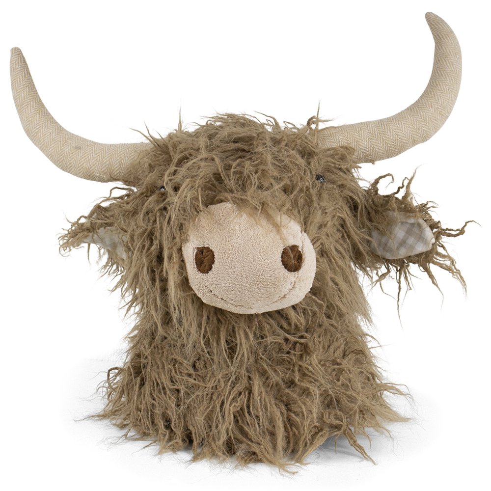 knuffel schotse hooglander wandkop braun 40cm