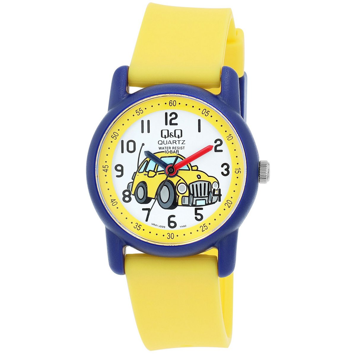 Montre pour enfants Q&Q "Car", bracelet en résine, 10 ATM
