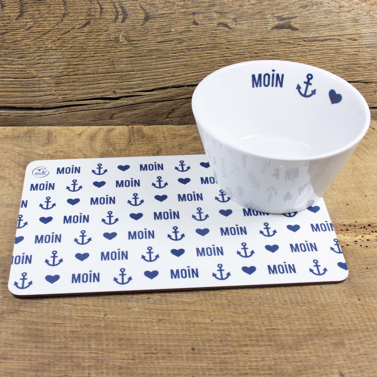 Porcelænsskål Moin ankerhjerte