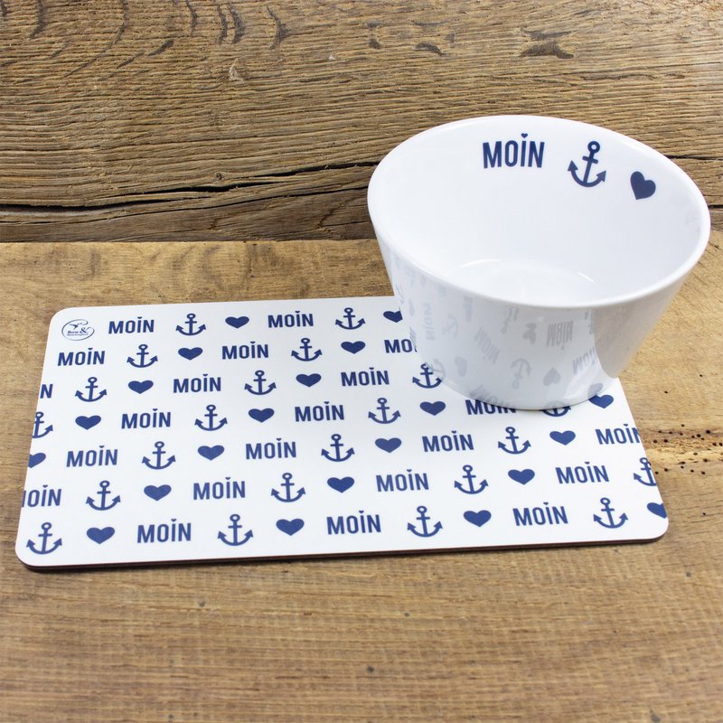 Porcelænsskål Moin ankerhjerte