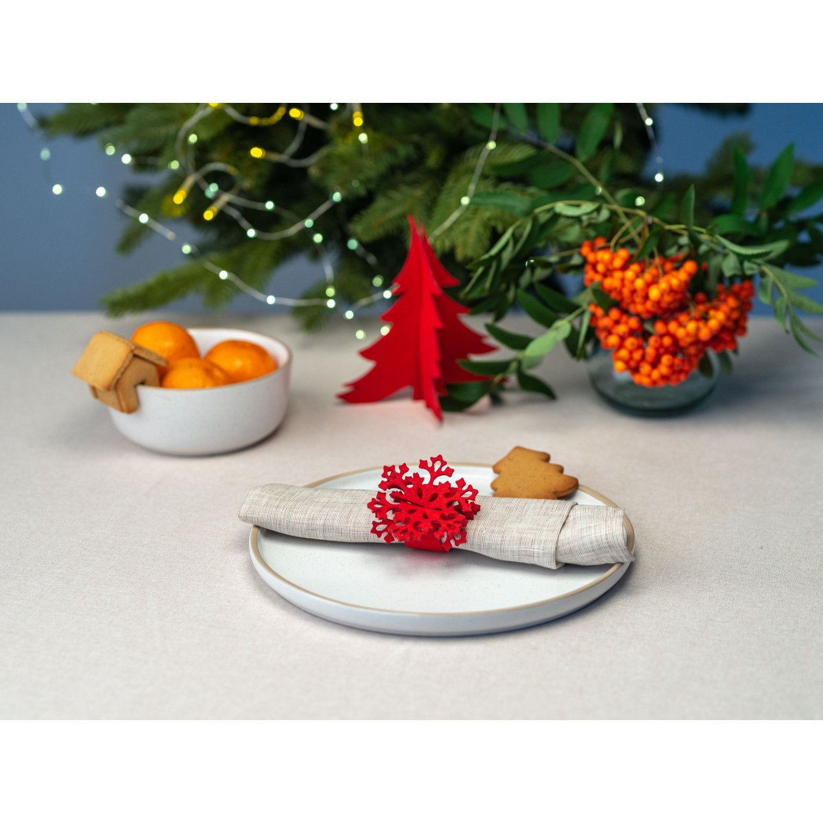 Weihnachtsserviettenringe SCHNEEFLOCKE