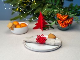 Weihnachtsserviettenringe SCHNEEFLOCKE