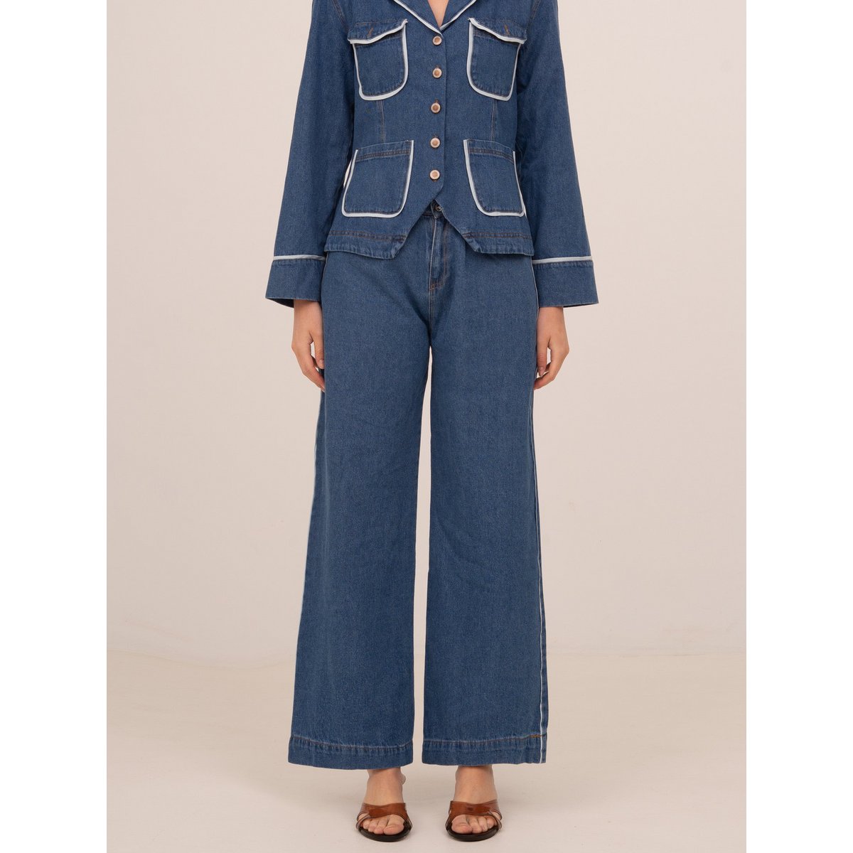 Flash Denim Wide Leg Pants