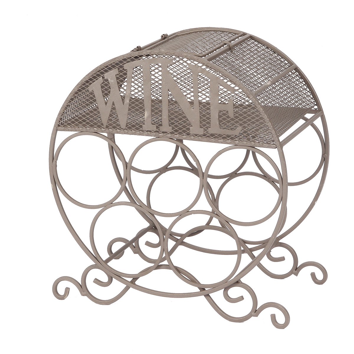Wine bottle stand - round brown