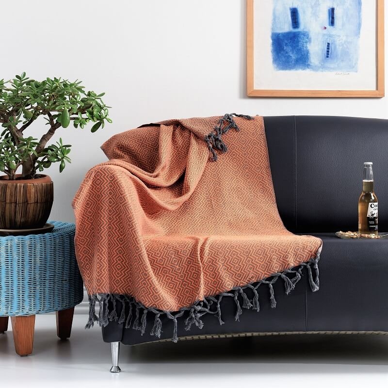 Orange on Grey