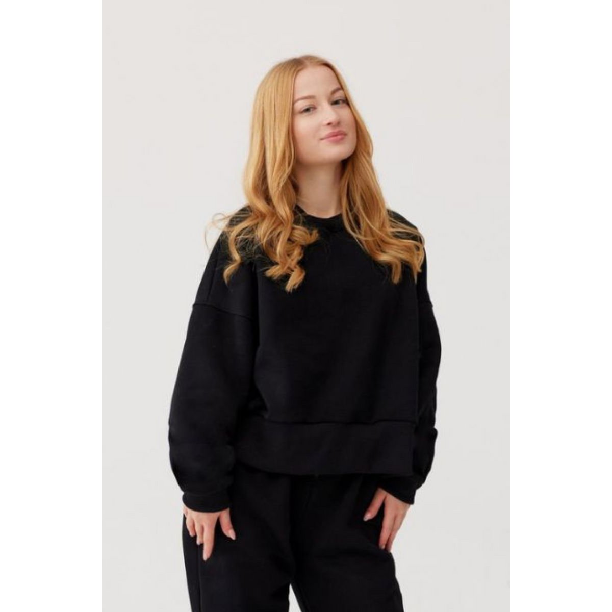 ROSA Herren-Sweatshirt – Baumwolle – Schwarz