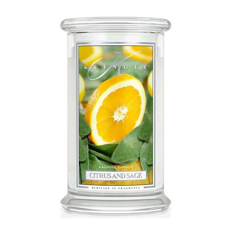 Grande bougie parfumée Agrumes et Sauge