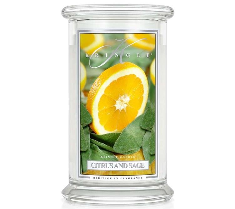 Grande bougie parfumée Agrumes et Sauge