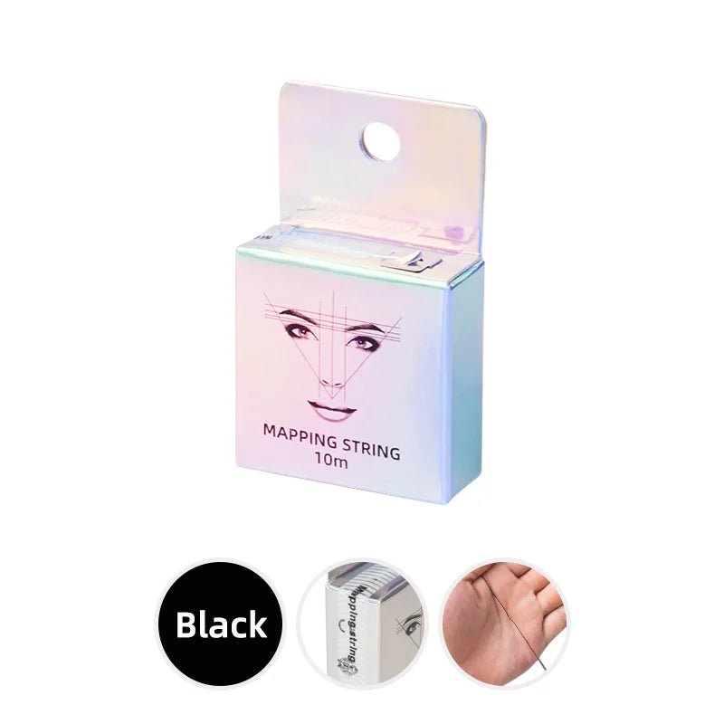10 m do mapowania marker do brwi nitka tatuaż brwi punkt 1 pudełko MAPPING STRING Microblading brwi wstępnie tuszowany tatuaż PMU String