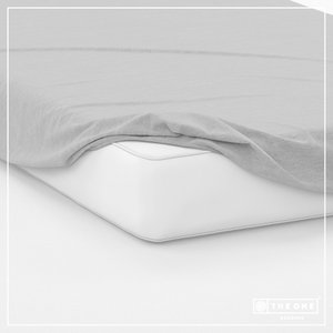 Fitted sheet for double bed, 100% combed cotton satin, 160 x 220 cm, 235TC (threads)