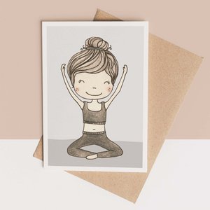 card + envelope - yoga girl