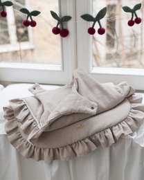 summer linen baby sleeping bag with frills, baby sleeping sack with frills 1 TOG, 1.5 TOG, 2.5 TOG