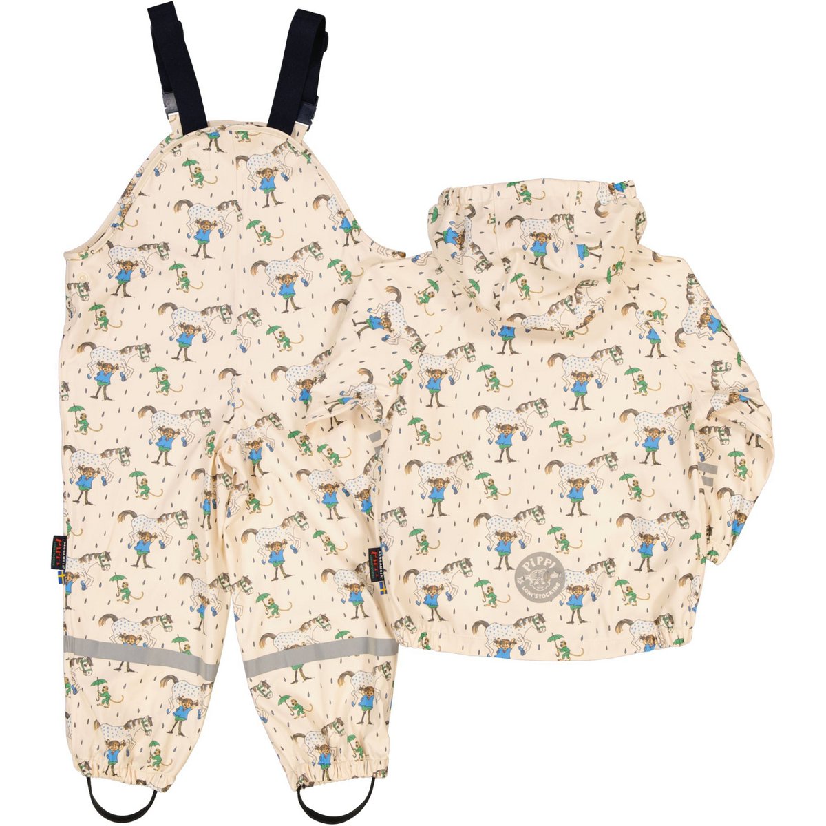Completo antipioggia Pippi Calzelunghe Beige