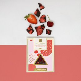 Sour Cherry and Strawberry Chocolate Bar