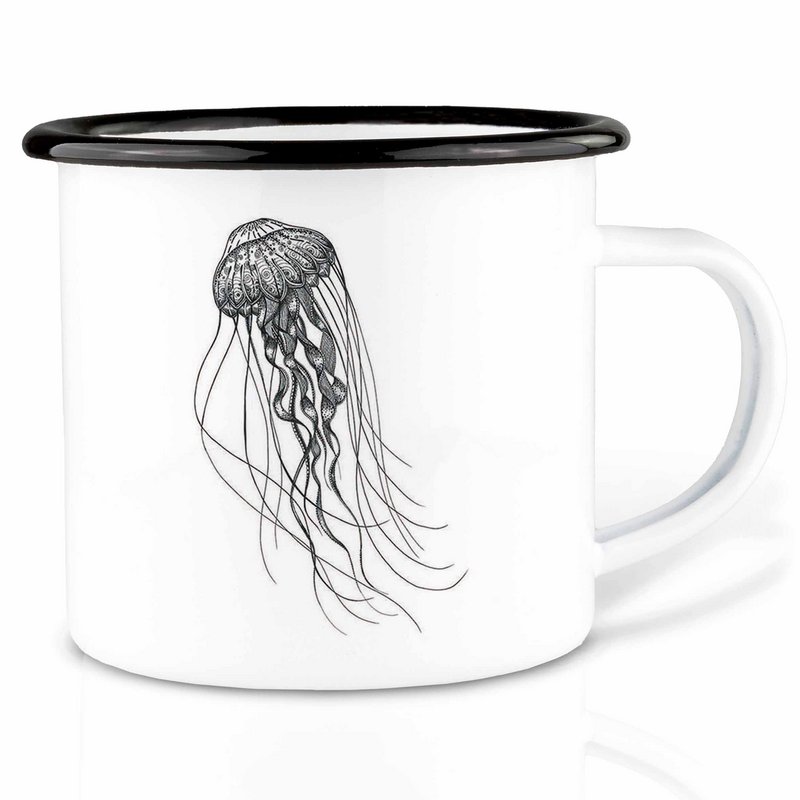 Enamel cup – deep sea jellyfish
