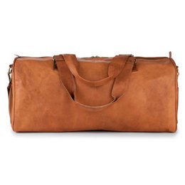 Håndlavet marokkansk rejsetaske i læder – Artisan 58 cm “Grand Voyager” duffel med skorum og beskyttende nitter