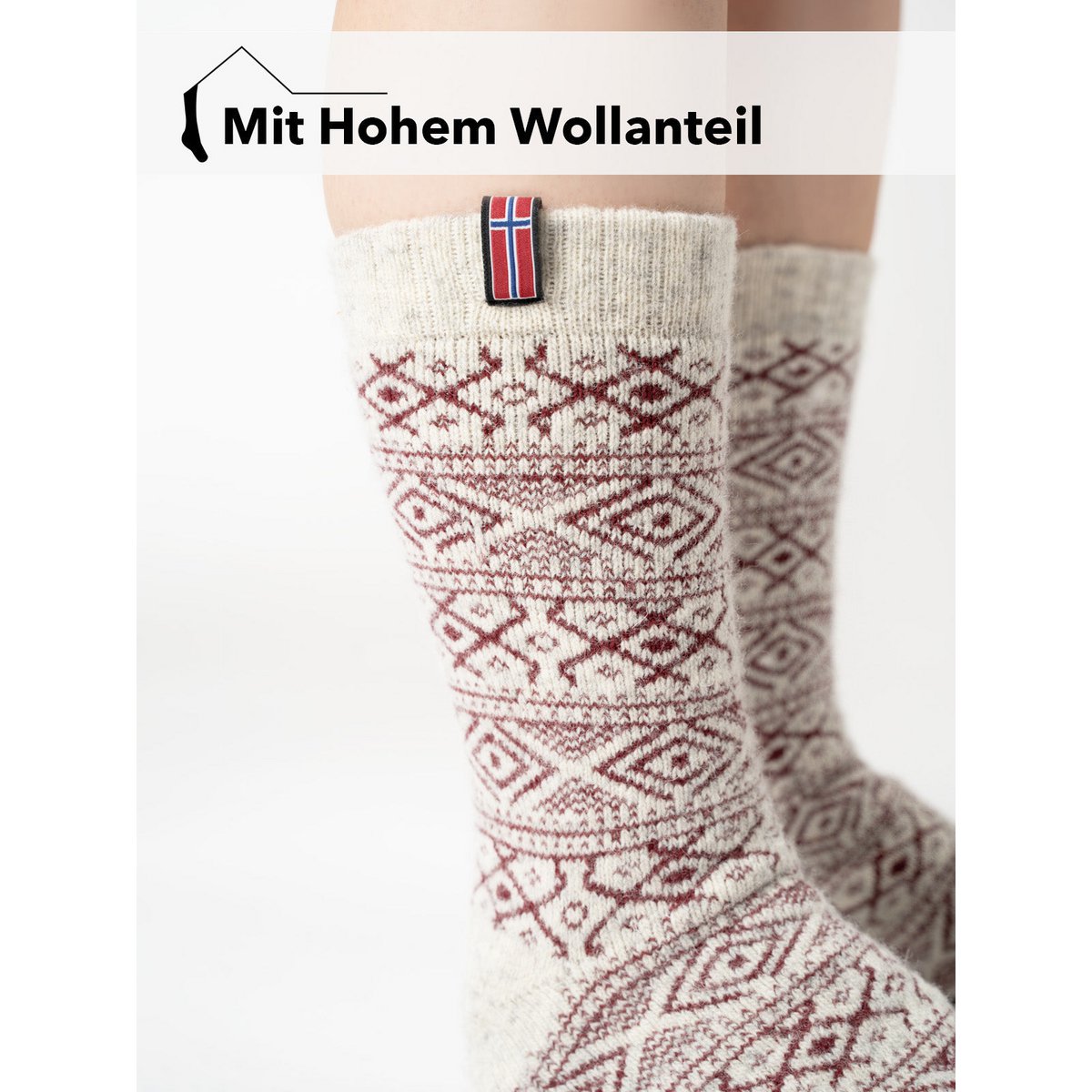 Scandinavian wool socks "Norway"