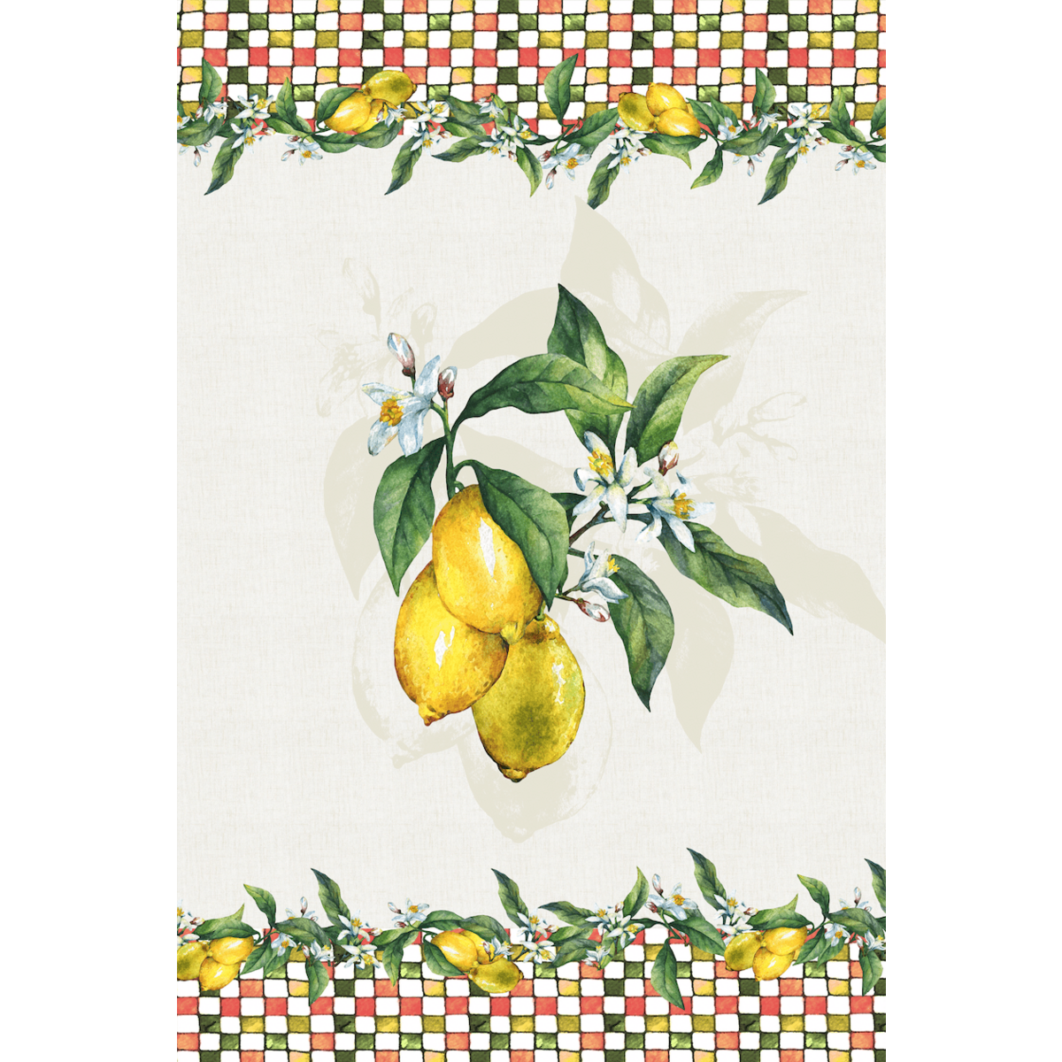 Set 2 Torchons 50x70cm - Citron