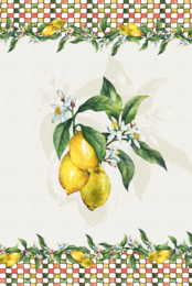 Set 2 Tea Towels 50x70cm - Lemon