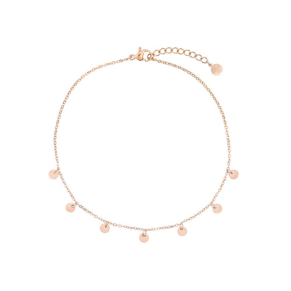 Małe monety Anklet - różowe złoto