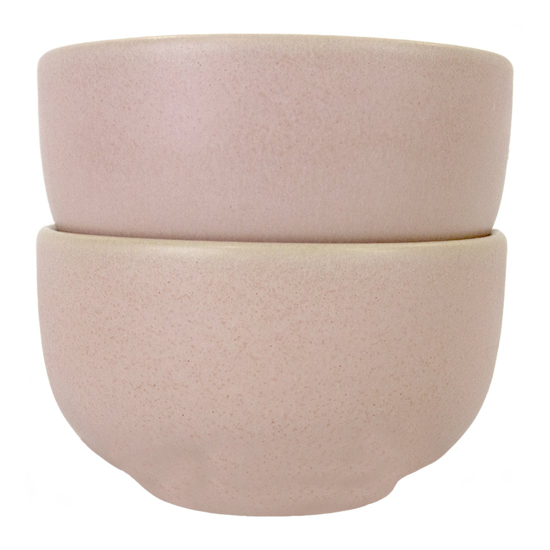 bol rose poudre mat en faïence céramique mat