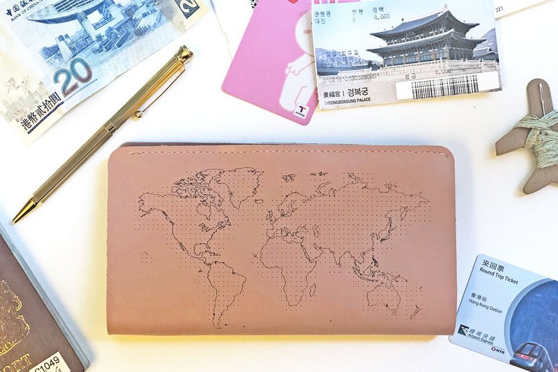 Stitch Travel Wallet - Pink