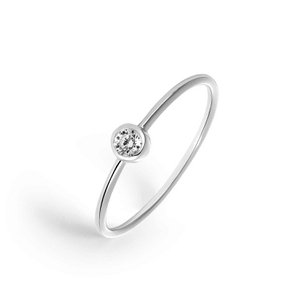 Witgouden ring Diamanten 0.075 Cts HSI2