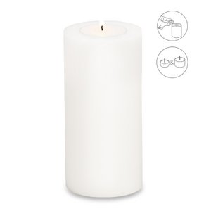 EDZARD tealight holder permanent candle Cornelius for maxi tealight, height 21 cm, ø 10 cm, heat-resistant 90 degrees