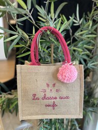 Mini jute shopping bags - Easter collection