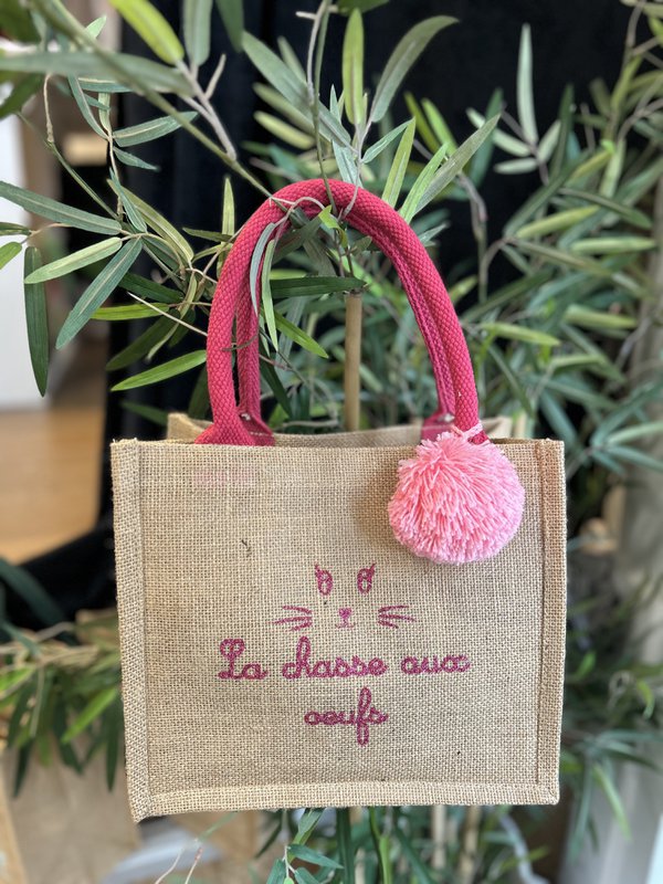 Mini jute shopping bags - Easter collection
