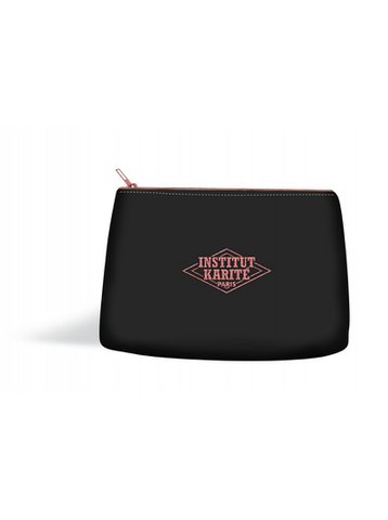 Black Leather Velvet Pouch