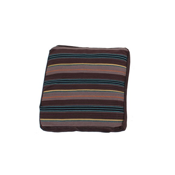 Hazan Kelim Cushion Stripes Brown Turquoise  90 x 90 cm