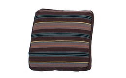 Cuscino Hazan Kelim Strisce Marrone Turchese