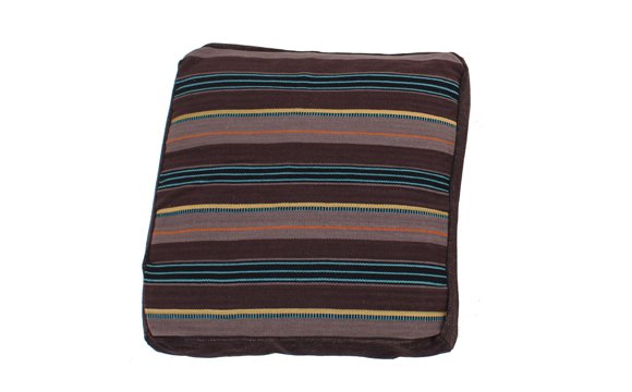 Hazan Kelim Cushion Stripes Brun Turkis
