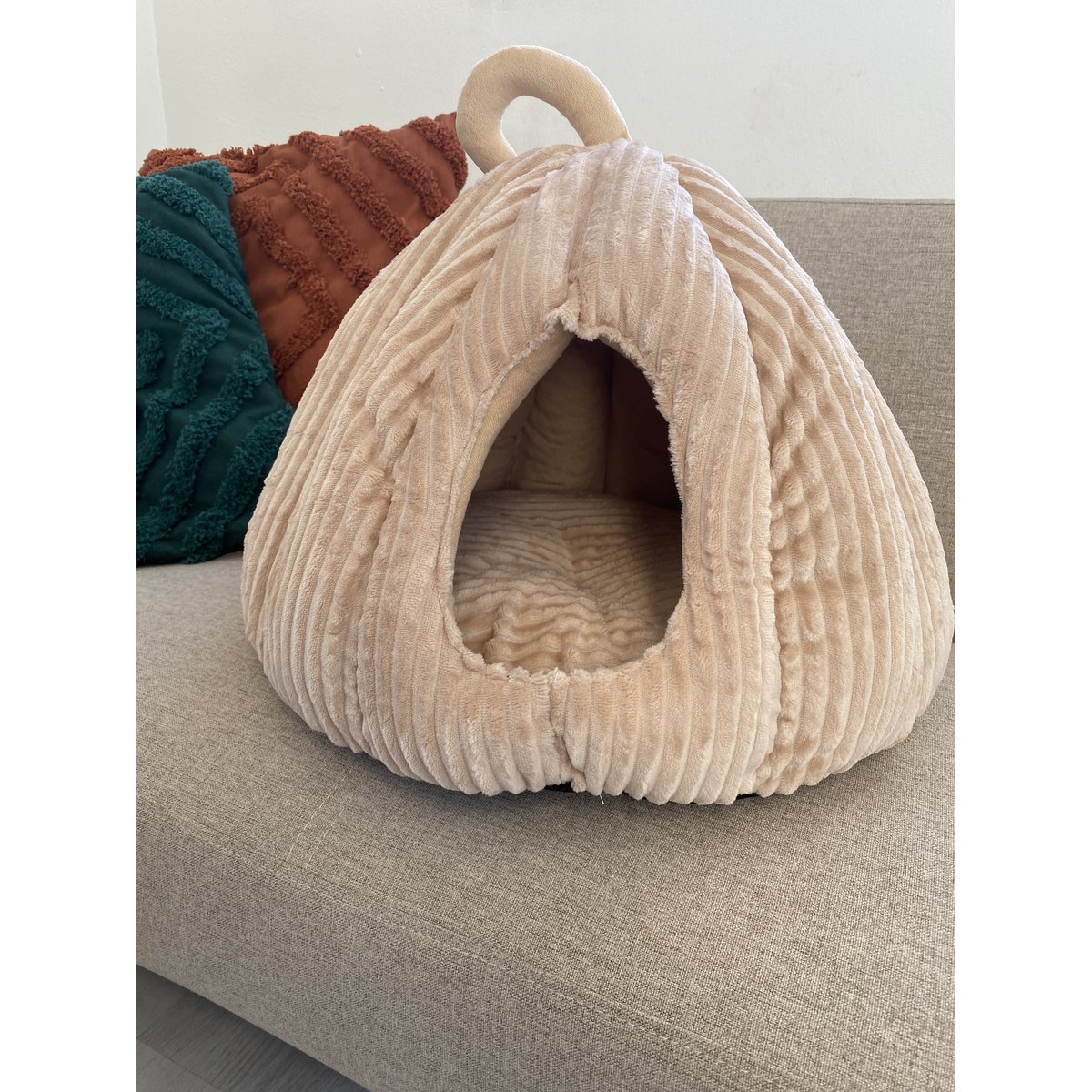 ByTiekeman - Lit pour Chat - Beige - Tiko Côtelé