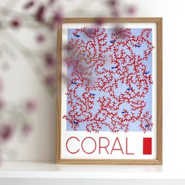 Coral Bright (edición abierta) | Impresión de risografía