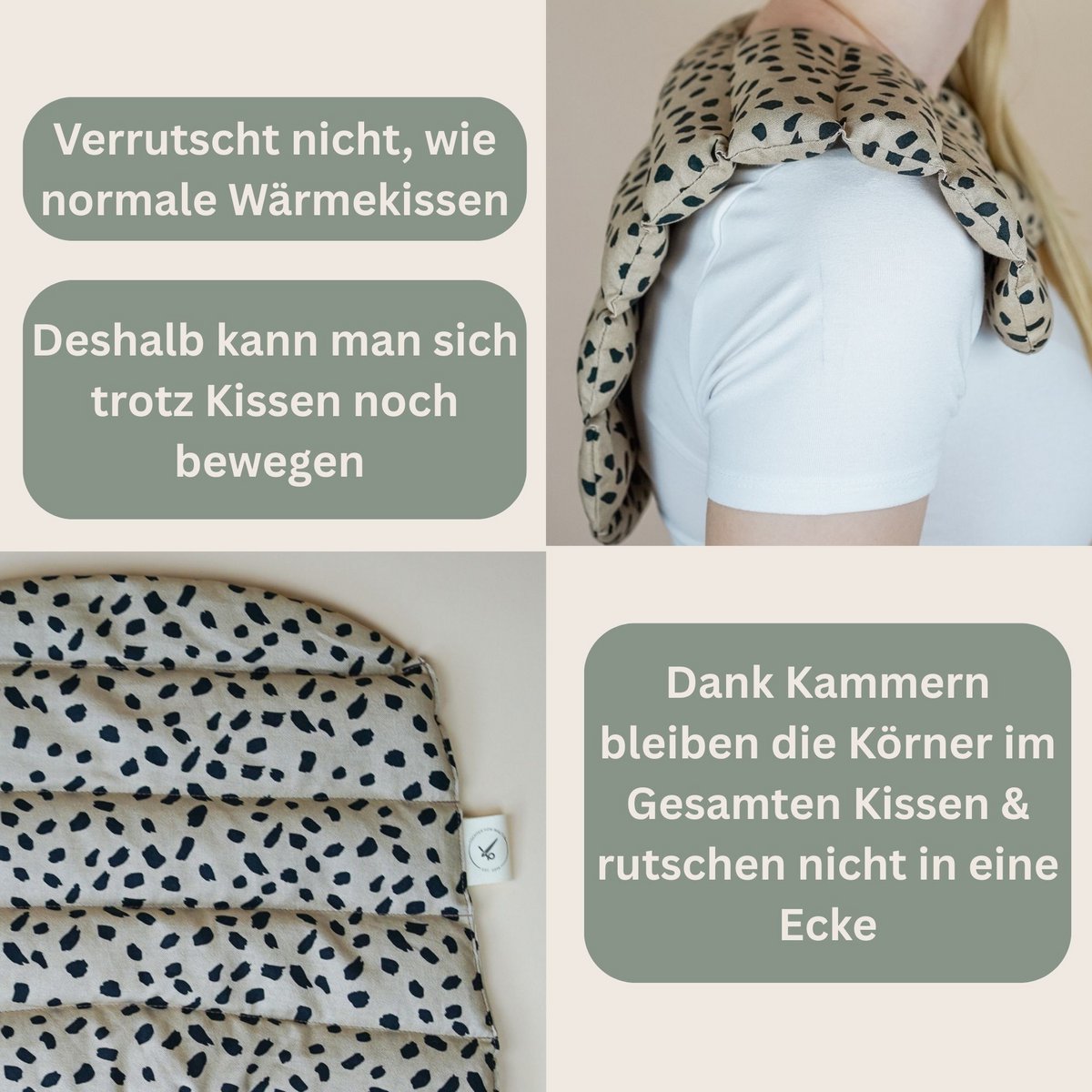 Kornpude organisk stavet til nakke - prikker kaffe
