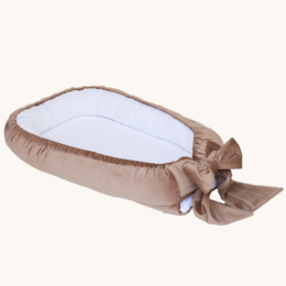 fluwelen babynest met strik (7 kleuren)