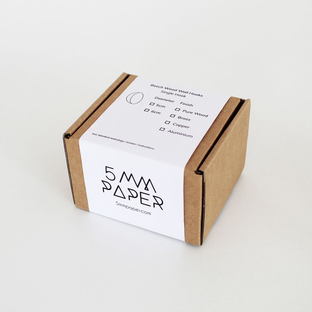 Geometrisches Buchenholz & Keramik Wandmontage Kleiderhaken / Knopf - Grauer Sand