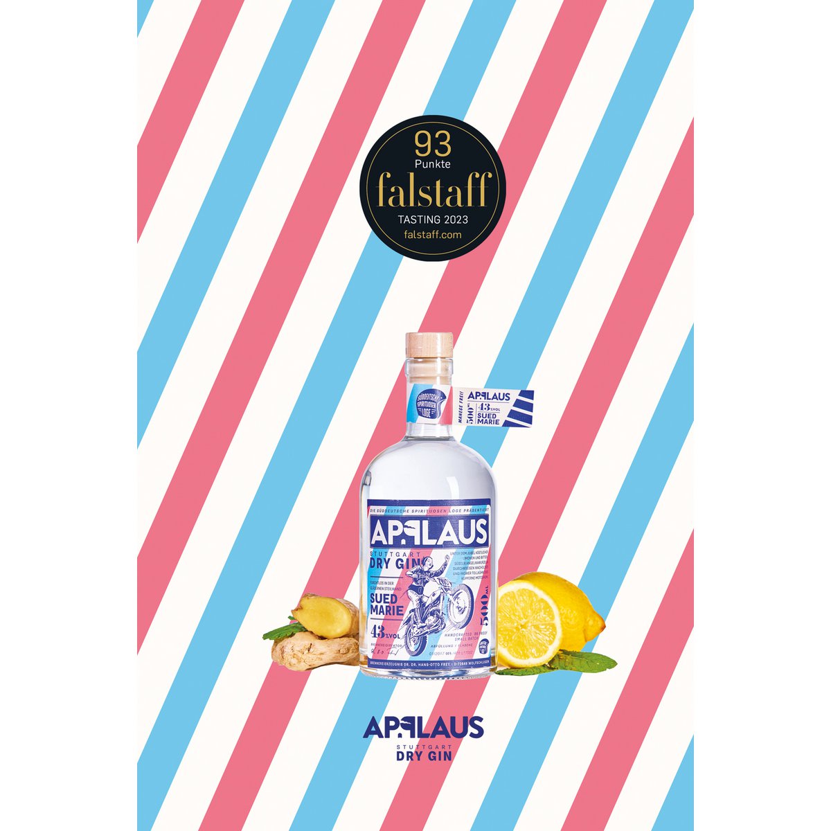 Oklaski - Suchy Gin Suedmarie 43%