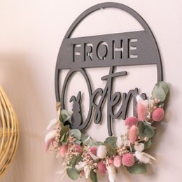 Holzkranz Frohe Ostern (VE = 2 Stk)