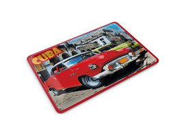 Cartolina in latta da viaggio 10x14 cm Insegna decorativa per auto d'epoca Cuba